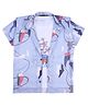 CAVIO  Cotton Half Sleeves Abstract Printed Shirt With Tee - Sky Blue