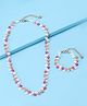 Babyhug Zig-Zag Necklace & Bracelets Floral Applique - Multicolor