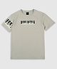 CAVIO Half Sleeves Comic Strip & Dive Into A Comic Book Text Printed Tee - Grey