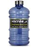 Vector X Thirst Burst Gallon Water Bottle - with Straw Reusable Gym Sports Outdoor Large (2.2 L) Capacity Water Jug BPA-Free, Unbreakable, Freezer Safe (Blue)