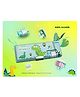 AKN TOYS Happy Dinosaur Multifunctional Pencil Magnetic Box High Tech Creative Cartoon Stationery Box Happy Dinosaur Double Layer Large Capacity Double Sided Pencil Box