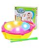 AKN TOYS 3D Flash Drum Toys for Kids with Lights & Music- Multicolor