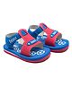 Beanz Brand Name  Detailed Velcro Closure Sandals -  Royal Blue & Red
