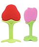 Joy Buzz 100% Silicone Fruit Shape Teether Pack Of 2 - Red & Pink