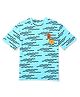 GINI & JONY Cotton Half Sleeves Abstract Printed Tee - Blue