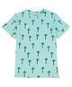 PALM TREE Cotton Half Sleeves Trees Printed Tee - Blue