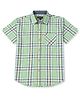 GINI & JONY Half Sleeves Checked Shirt - Green