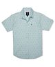 PALM TREE Half Sleeves Abstract Printed Shirt - Blue