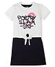 GINI & JONY Half Sleeves Poetry Slam Text Printed Dress - Black