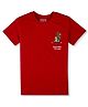 GINI & JONY Cotton Half Sleeves Vehicles & Trees Printed Tee - Red