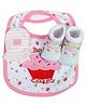 Babies Bloom Gift Set Cup Cake Design Set of 3 - Pink White