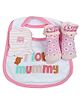 Babies Bloom Gift Set I Luv Mummy Design Set of 3 - Pink White