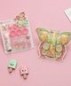 Yellow Bee Resin Craft Set with Mixed Beads and Glitter Sequins, 2 Sets, Pink & Green