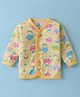 Child World Interlock  Full Sleeves Front Open Jhabla Elephant Print - Yellow