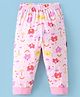 Child World Interlock Knit Full Length Lounge Pants With Elephant Print -Pink