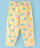 Child World Interlock Knit Full Length Lounge Pants With Dino Print - Mustard