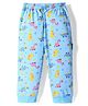 Child World Interlock Knit Full Length Lounge Pants With Dino Print - Sky Blue
