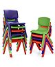Hop N Play 10 Pcs Stackable Chairs for kids for Classroom, Home, Daycare & Playroom Furniture - Multicolour