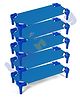 Hop N Play  Kids Stackable Bed for Preschool/Daycare, Sleeping Cots, Toddler Nap time Classroom Furniture, Standard Size (Stainless Steel Tubes)- Pack of 5