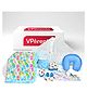 VParents  New Born Baby Combo pack of 8(0-6 Months)Blue Bedding Set for baby boy (Assorted design and colour for remanining)