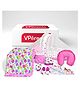 VParents  New Born Baby Combo pack of 8(0-6 Months)Pink  Bedding Set for baby girl (Assorted design and colour for remanining)