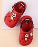 Neoz Clogs Back Strap With Football Applique -Red