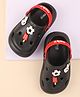 Neoz Clogs Back Strap With Football Applique -Black
