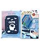  Flaze Cute Space Astronaut Theme 3D Squishy Premium Design Multi-function Pencil Pouch With Stylish Zipper Closure Pouch Waterproof Hardtop Fabric Adorable Student Stationery Handheld Storage Case Bag Pencil Box Pouch Multicolor