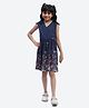 Shilpshakti Sleeveless Floral Printed Fit & Flare Dress - Blue