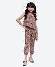 Shilpshakti Sleeveless Floral Printed Co Ord Set - Pink