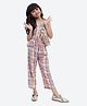 Shilpshakti Cotton Sleeveless Checked Frilled Co Ord Set - Multicolored