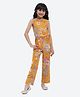 Shilpshakti Cotton Sleeveless Floral Printed Jumpsuit - Yellow