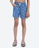 Shilpshakti Cotton Abstract Printed Shorts - Blue