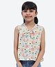 Shilpshakti Cotton Sleeveless Floral  Printed Top - Yellow