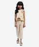 Shilpshakti Cotton Sleeveless Striped  Top And Pant Set - Yellow