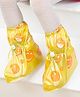 Yellow Bee Smiley Face Detailed Waterproof Rain Shoes Cover - Yellow