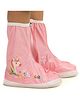 Yellow Bee Unicorn Printed Waterproof Rain Shoes Cover - Pink