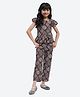 Shilpshakti Cotton Cap Sleeves Abstract Printed Co Ord Set - Black