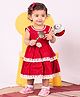 Vastramay Cotton Sleeveless Solid Flared Dress - Maroon