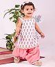 Vastramay Cotton Sleeveless Floral Printed Kurta And Patiala Set - Multi Color