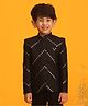 Vastramay Viscose Full Sleeves Mirror Work Jodhpuri Jacket - Black