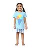 Plan B Cotton Knit Half Sleeves  Icecream Printed  Shorts & Tee  Nightsuit - Blue