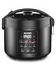 AGARO Regal Electric Rice Cooker, 3 Liters Ceramic Inner Bowl, Cooks Up to 600 Gms Raw Rice, SS Steamer, Preset Cooking Functions, Preset Timer, Keep Warm Function, LED Display - Black