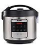 AGARO Royal Electric Rice Cooker,5 Litre Ceramic Coated Inner Bowl,Steam Basket,6 Preset Cooking Function With Advanced Fuzzy Logic,Keep Warm Function,Cooks Up To 8 Cups (1500G) Of Raw Rice - Silver