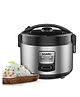AGARO Regency Electric Rice Cooker, 5L Ceramic Coated Inner Bowl, Keep Warm Function , Silver and Black