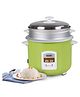 AGARO Marvel Electric Rice Cooker, 1.8L, 700W, Automatic Boiler, Steamer, Removable Aluminium Pot, Stainless Steel Lid, Keep Warm Function, Trivet Plate, Rice, Veggies, Green