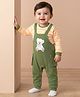 Babyoye 100% Cotton With Eco Jiva Finish Knit Full Sleeves Rompers With Bear Patch Applique - Multicolour