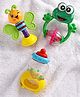 Play Nation Frog & Bee Rattle Gift Set Pack of 3  Multicolour | Engaging & Safe Toys | Non-Toxic | Improves Sensory & Grasping Skills | Gift for 3+ Months | BIS Certified