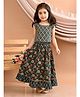 Kinder Kids Sleeveless Gota Lace Embellished & Floral Printed Coordinating Lehenga With Choli - Blue
