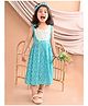 Kinder Kids Sleeveless Floral Printed Dress - Blue